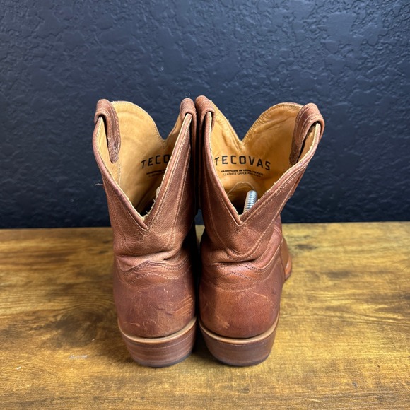 Tecovas‎ Boots Brown Leather Cowboy Western Ankle Boots Women Size 7B 2002 - Picture 4 of 6